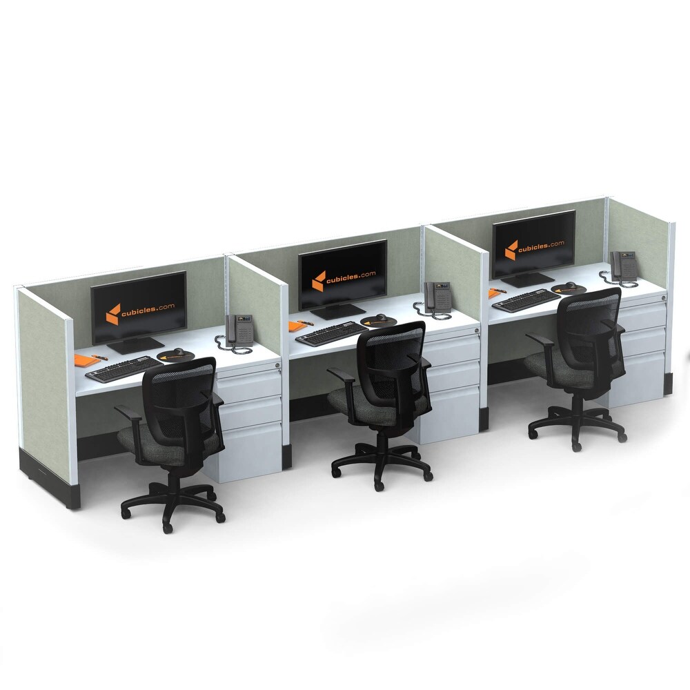 Small Office Cubicles 39H 3pack Inline Unpowered