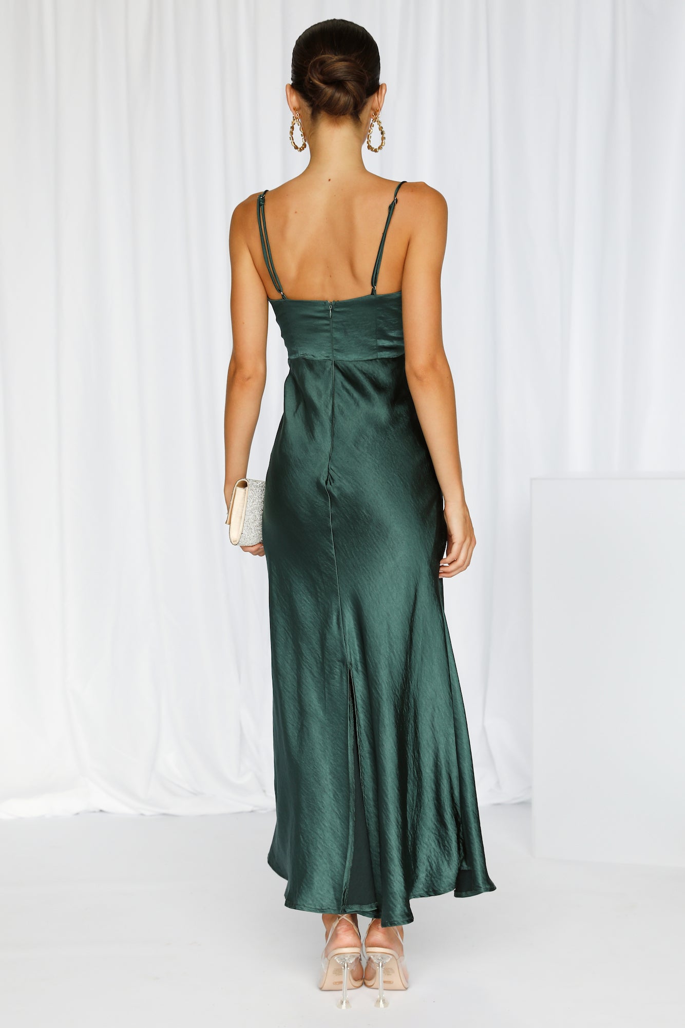 No Cloudy Skies Maxi Dress Forest Green