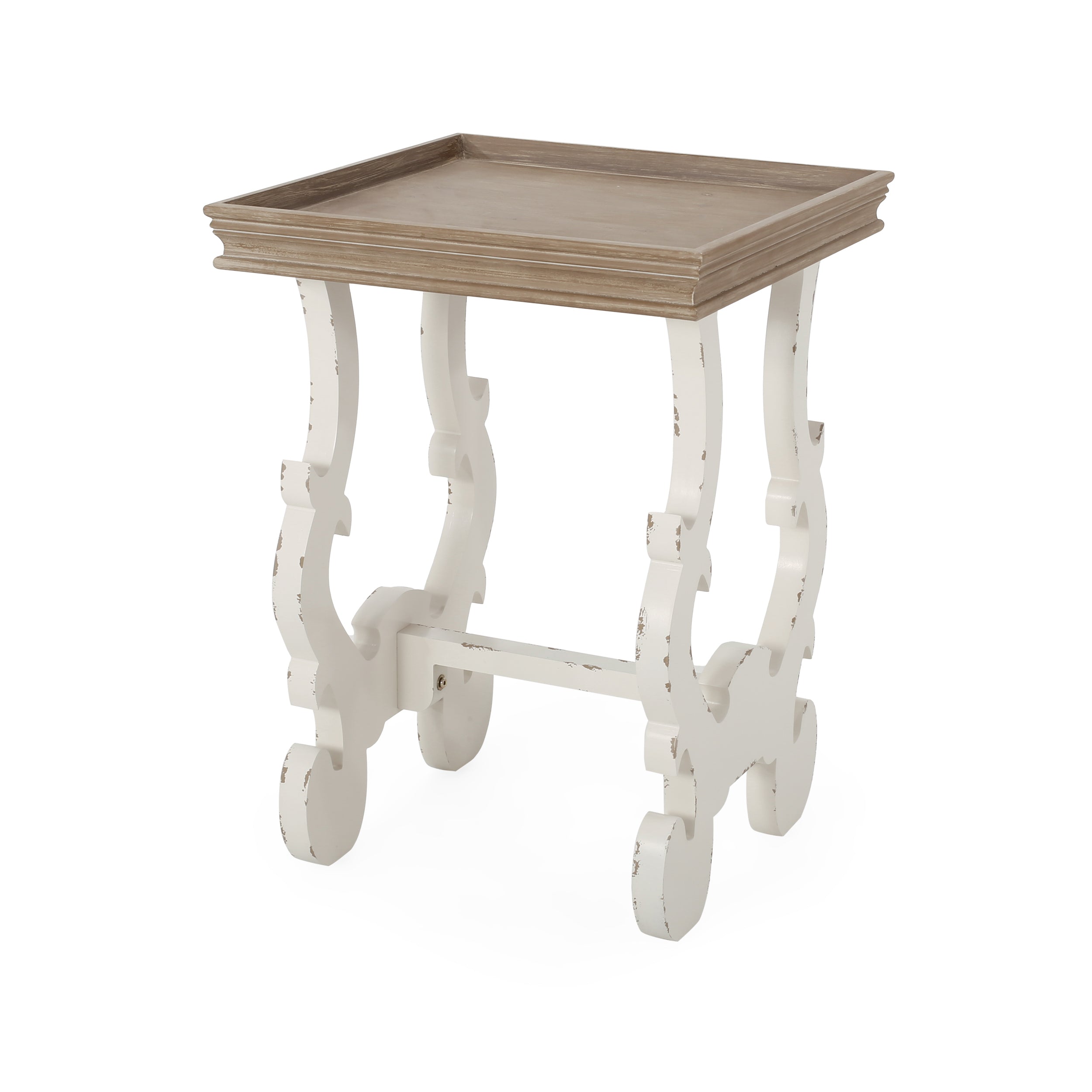 Joplin French Country Accent Table with Square Top