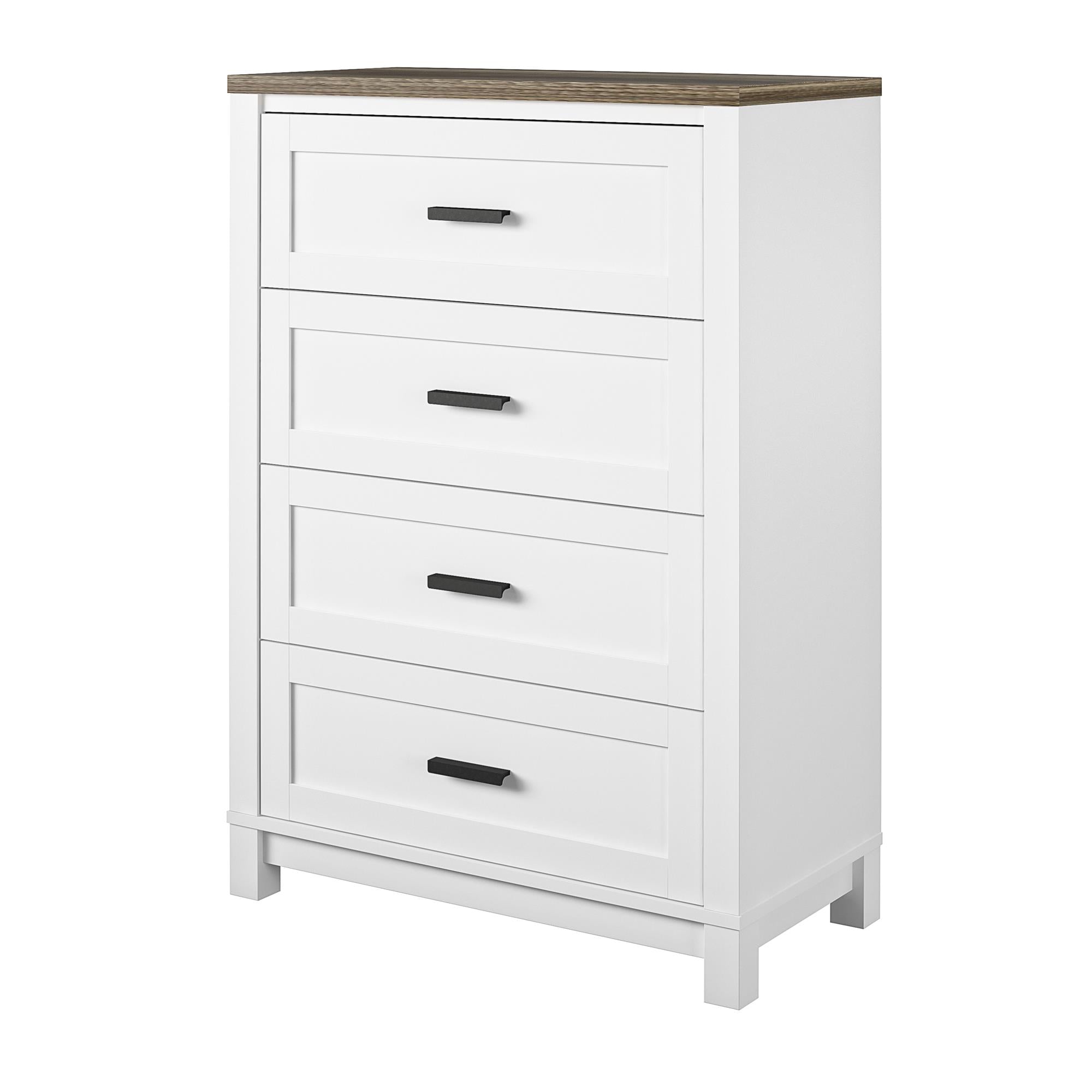 Ameriwood Home Bay Hills 4 Drawer Dresser, White