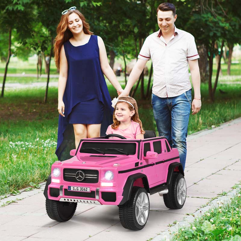 12V Mercedes-Benz G650-S Licensed Kids Ride-On Car, Electric Riding Toy Truck with Remote & Spring Suspension