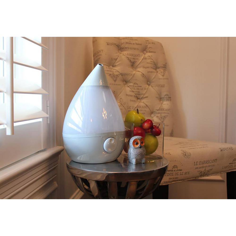 Crane 1 Gal. Drop Ultrasonic Cool Mist Humidifier for Medium to Large Rooms up to 500 sq. ft. - Grey EE-5301GR