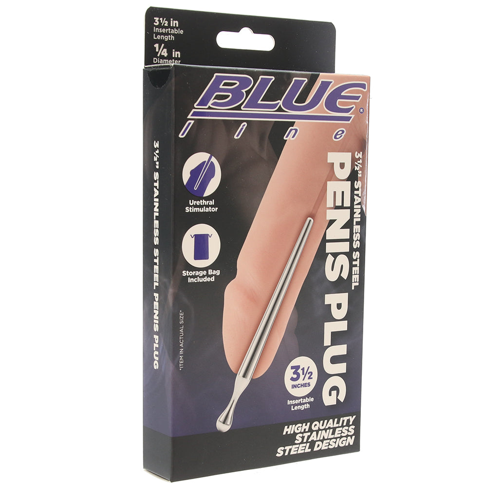 Blueline 3.5 Inch Stainless Steel Penis Plug