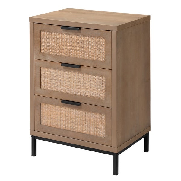 Alden Décor Ian 3 Drawer Side Table