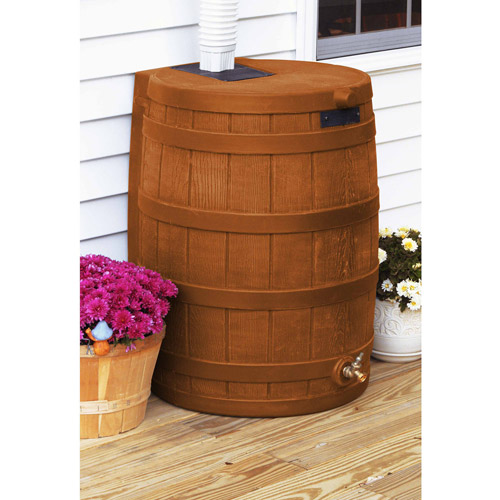 Good Ideas Rain Wizard 50 Gal. Rain Barrel， Terra Cotta