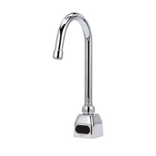 Zurn AquaSense Battery Powered Gooseneck Touchless Single Hole Bathroom Faucet with 0.5 GPM Aerator in Polished Chrome Z6920-XL-ACA.0003