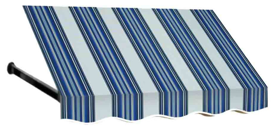 Awntech 8  x27Dallas Retro Acrylic Fabric Fixed Awning   Traditional   Awnings   by Awntech Corporation  Houzz