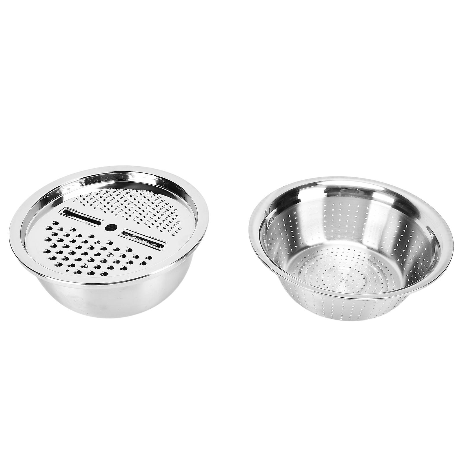 304 Stainless Steel Drain Basin 3 In 1 Set Vegetable And Fruit Cut Kneading Basin Cutting Plate Rice Sieve Pot