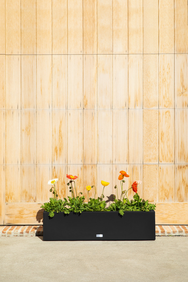 Veradek Block Series Trough 36 quotPlanter   Transitional   Outdoor Pots And Planters   by Veradek  Houzz