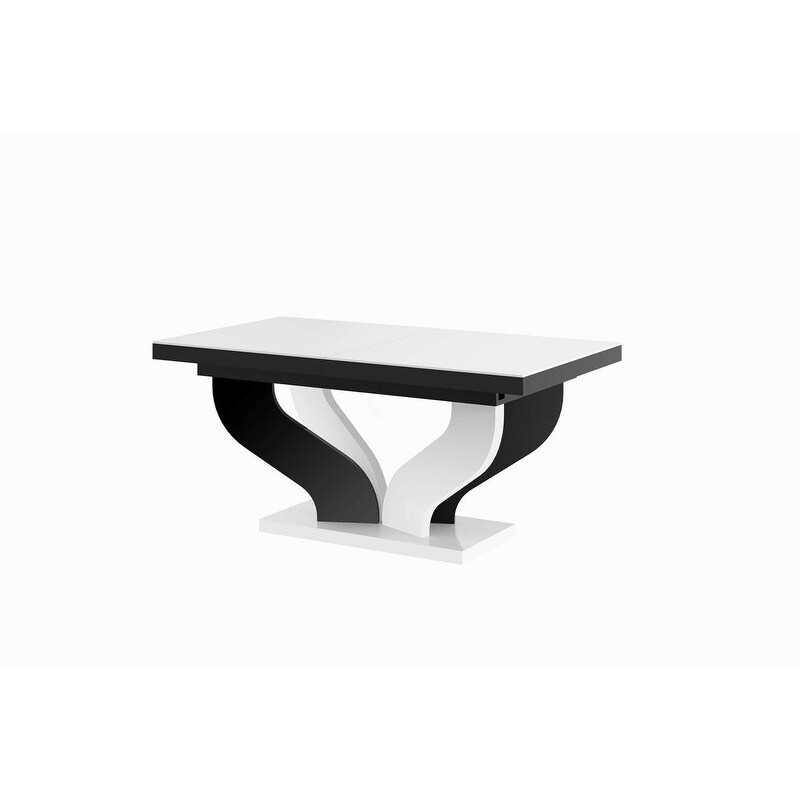 Strick   Bolton Britell Black/ White Extendable Dining Table