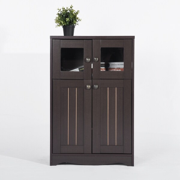 Wooden Cabinet with 2 doors and 3 shelves