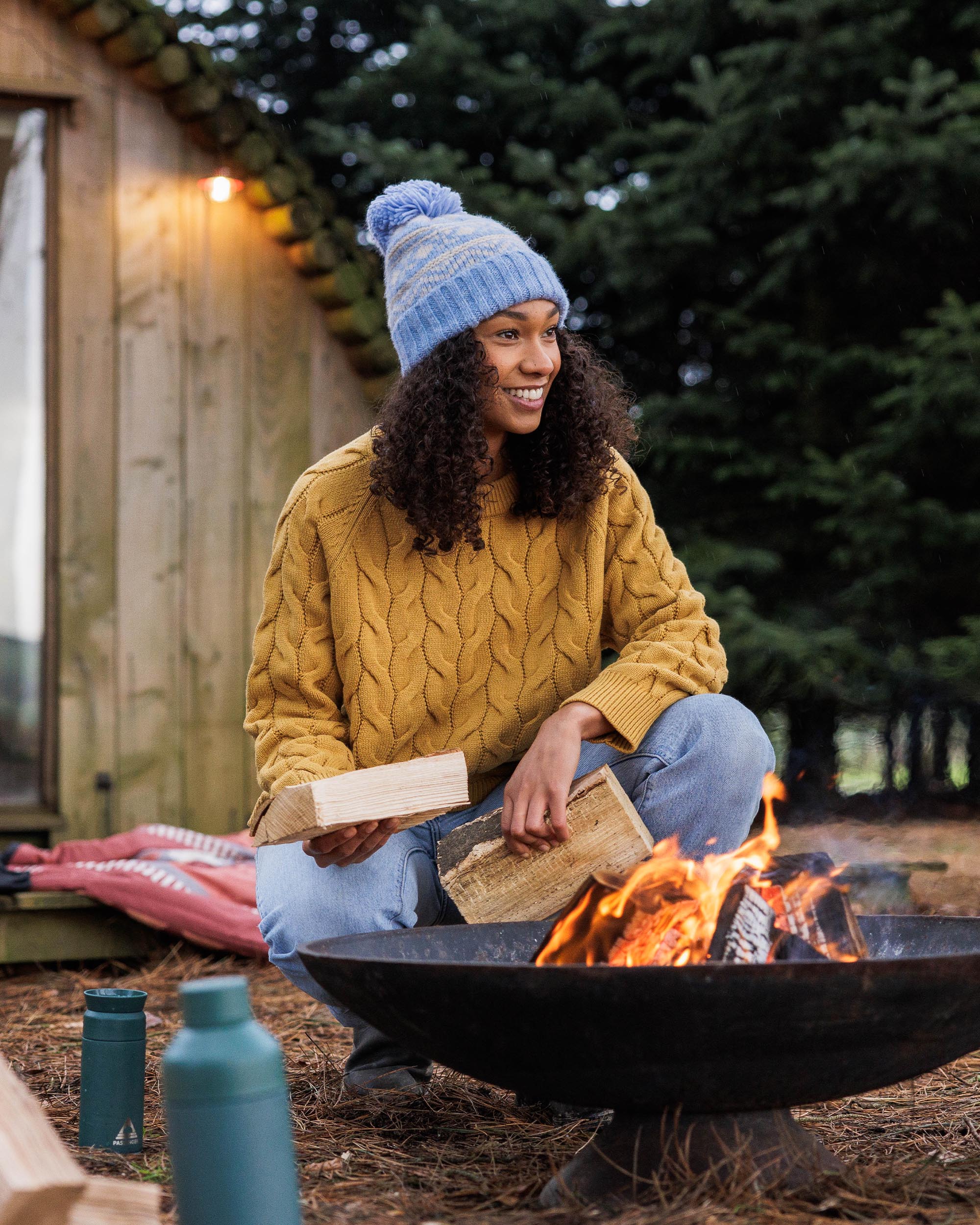 Comfort Organic Knitted Jumper - Mustard Gold