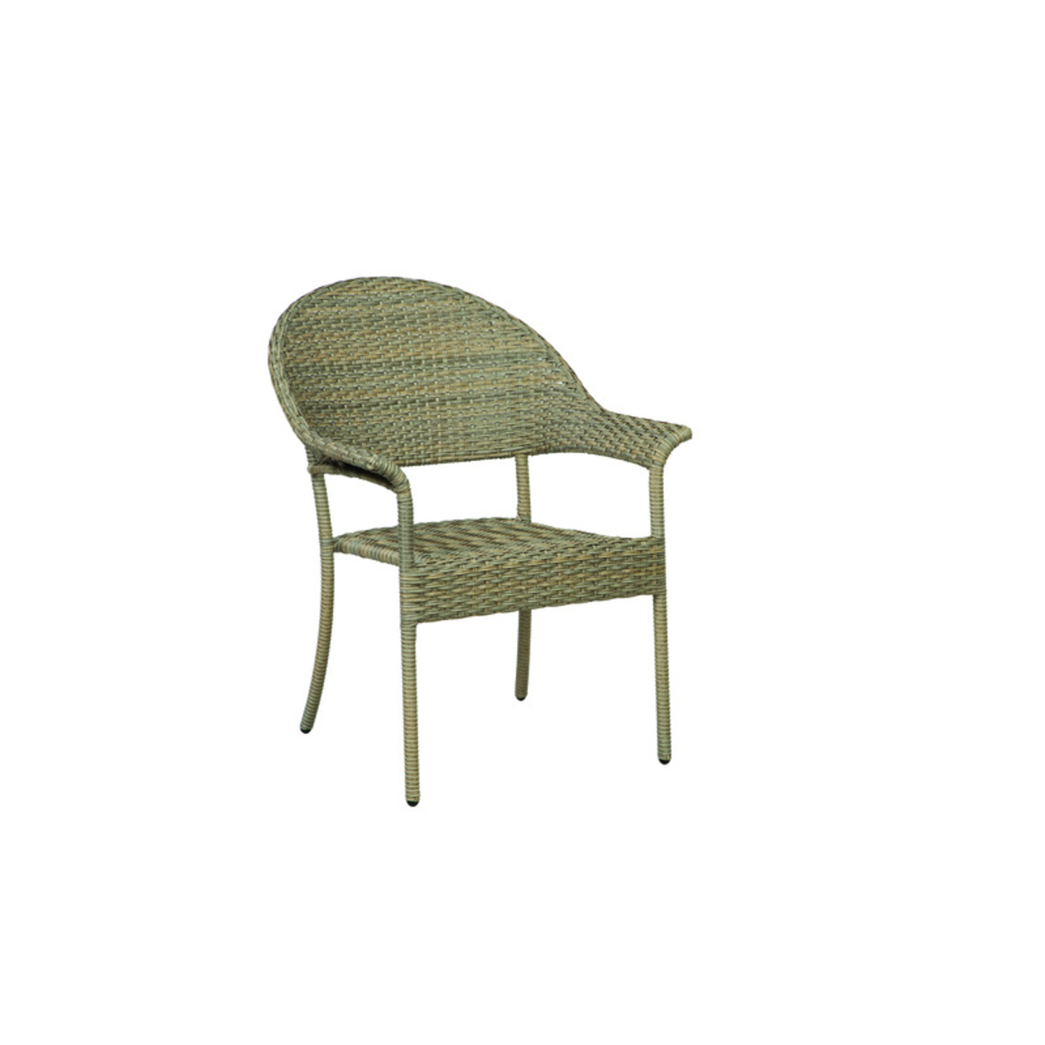 Living Accents Fairwood Gray Wicker Patio Dining Armchair