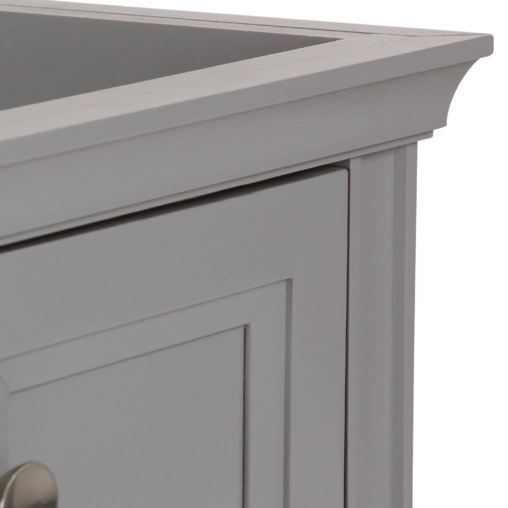 Home Decorators Collection Stratfield 2417 in W x 2157 in D x 3425 in H Bath Vanity Cabinet Only in Sterling Gray