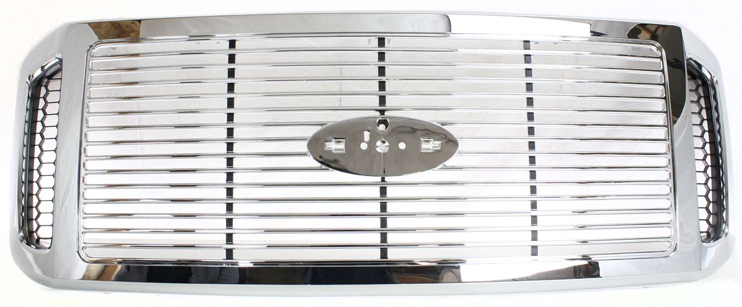 Grille Assembly Compatible With 2006-2007 Ford F-250 Super Duty F-350 Chrome Shell and Insert