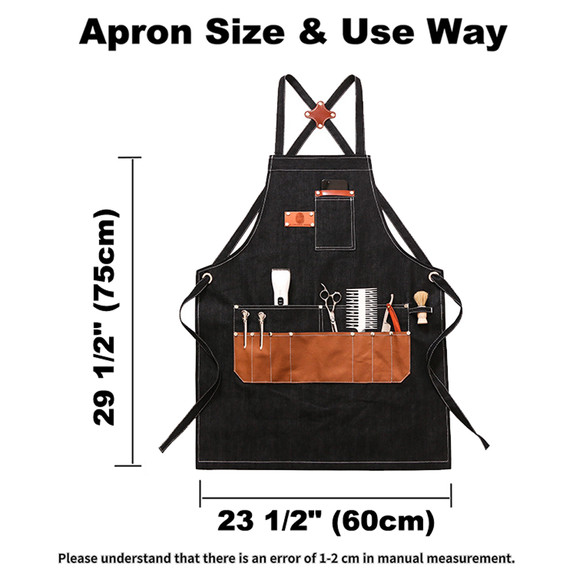 TOPTIE Haircut Adjustable Work Apron  Heavy Canvas...