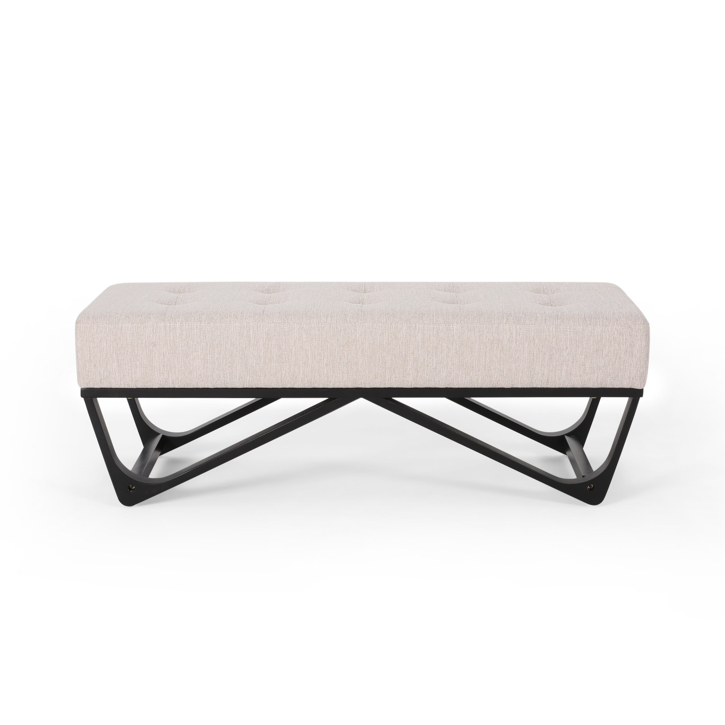 Emily Contemporary Fabric Ottoman Bench