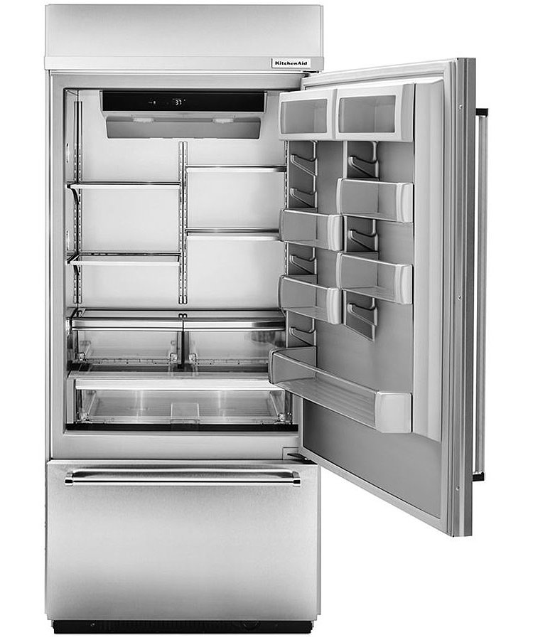 KitchenAid 20.9 Cu. Ft. Stainless Steel Built-In Bottom Freezer Refrigerator