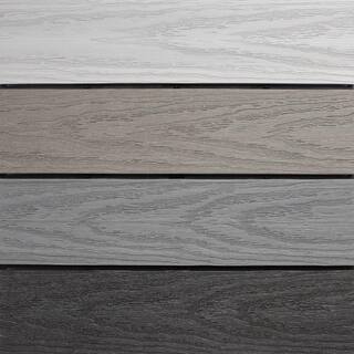 NewTechWood UltraShield Naturale 1 ft. x 1 ft. Composite Quick Deck Outdoor Deck Tile Sample in Multicolor us-qd-zx-mcsw