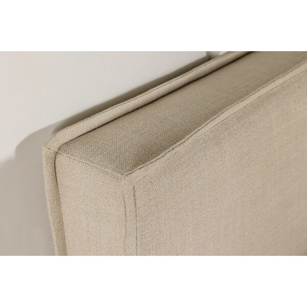 Gemma Sand Upholstered Headboard with Flange Details - - 36045673