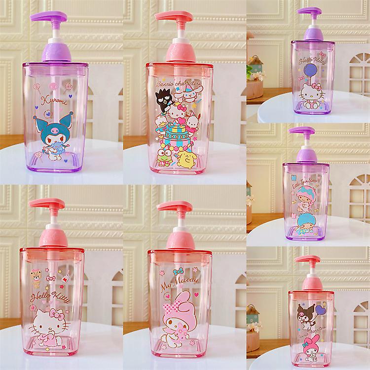 Born Pretty 420ml Sanrios Cinnamoroll Kuromi Mymelody Kawaii Cartoon Travel Pump Bottle Large Capacity Cosmetics Shower Gel Storage Bottle