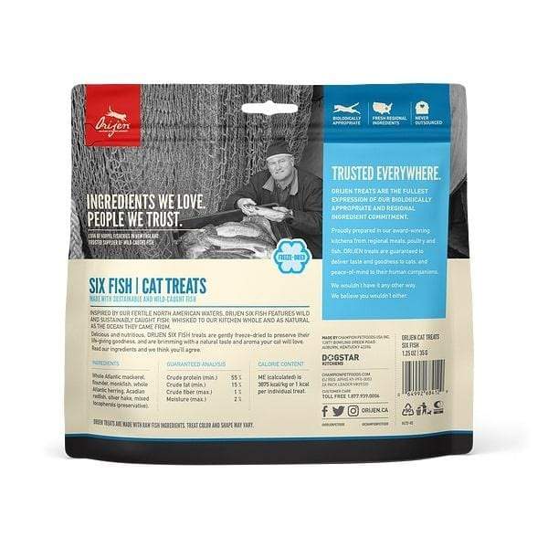 ORIJEN Grain Free Six Fish Freeze Dried Cat Treats