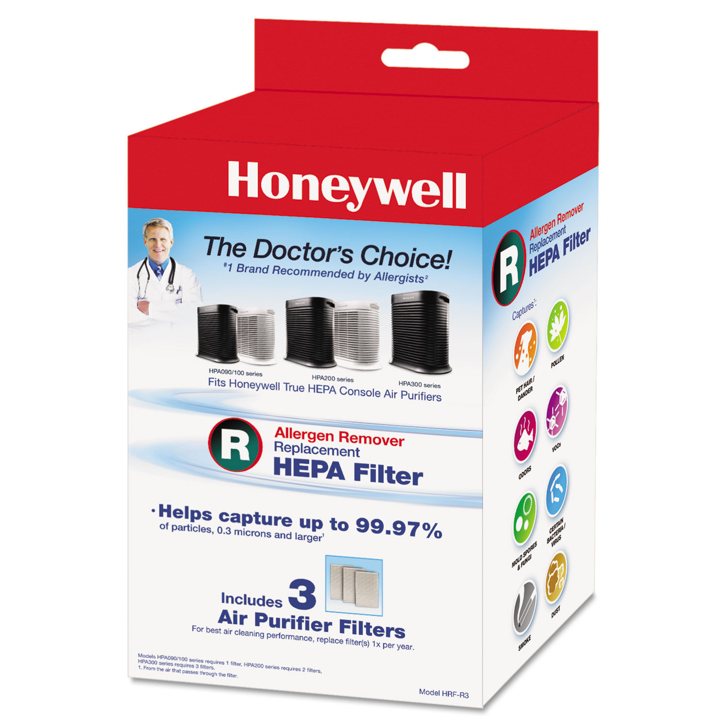 Allergen Remover Replacement HEPA Filters by Honeywell HWLHRFR3