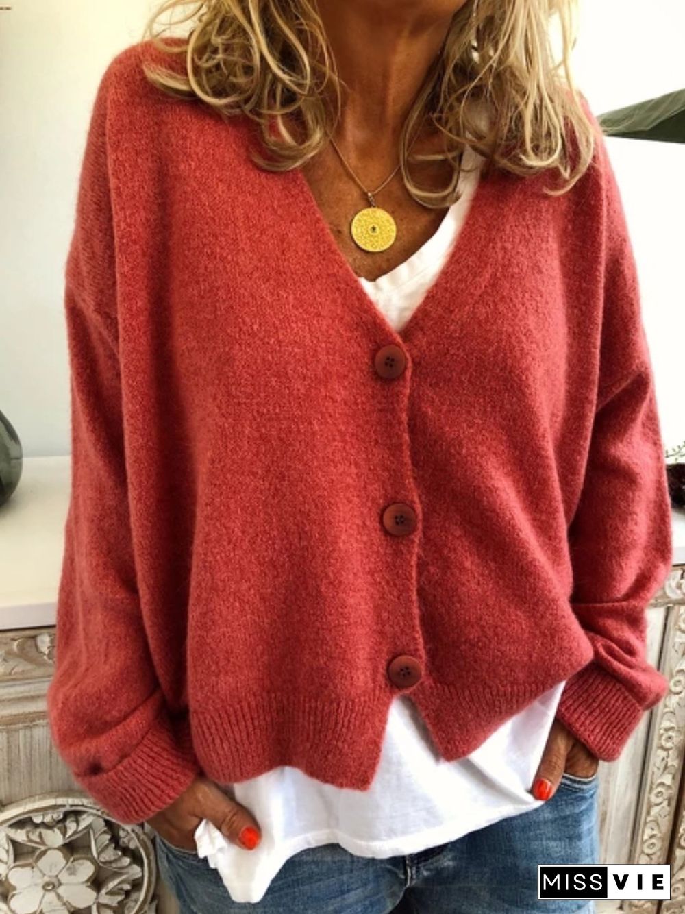 Women Casual Tops Tunic Sweater Cardigan