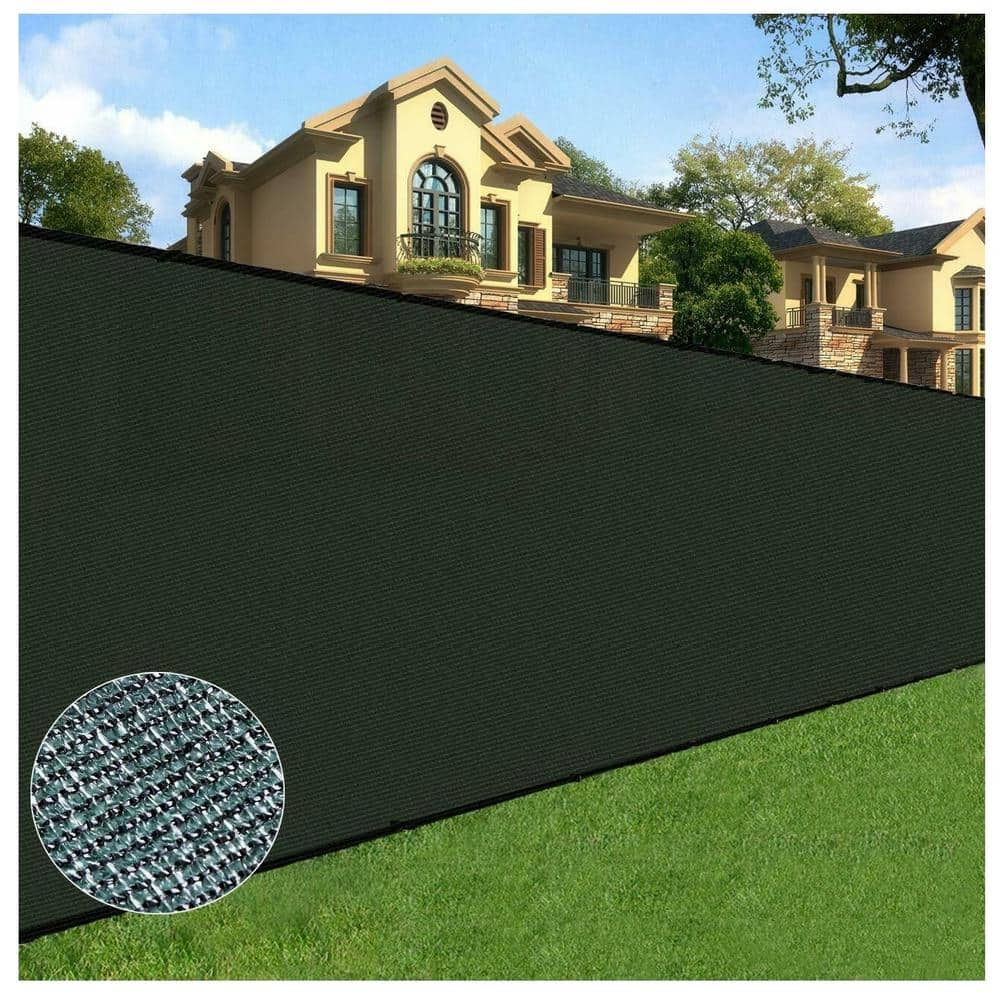 ORION 5 ft. x 50 ft. Black Privacy Fence Screen Netting Mesh with Reinforced Eyelets for Chain link Garden Fence 10-112