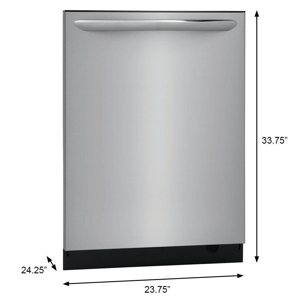 FRIGIDAIRE GALLERY 24 In. in. Top Control Built-In Tall Tub Dishwasher in Stainless Steel with 5-Cycles 49 dBA FGID2476SF