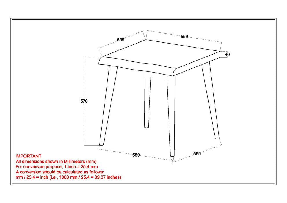 Inspire 501445WAL Arnav Accent Table in Walnut