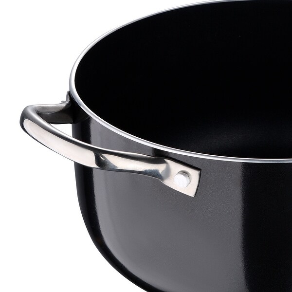 Bergner 10-Piece Non-Stick Aluminum Cookware Set， Black