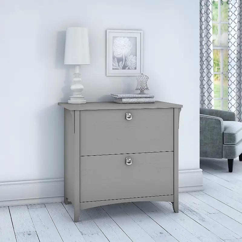 Salinas Cape Cod Gray Lateral File Cabinet - Bush Furniture