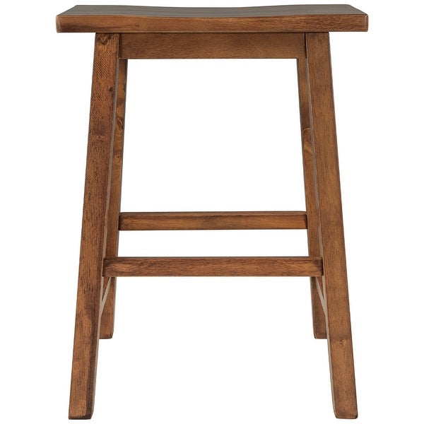 2-piece Counter Height Wood Kitchen Dining Stools for Small Places