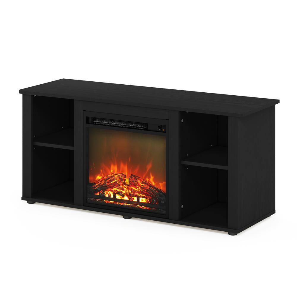 Furinno Jensen 47.2 in. Americano TV Stand Fits TV's up to 55 in. with Electric Fireplace 21181AM