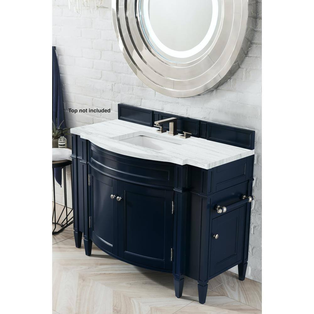 James Martin Vanities Brittany 46.5 in. W x 23 in.D x 32.8 in. H Single Bath Vanity Cabinet Without Top in Victory Blue 650-V46-VBL