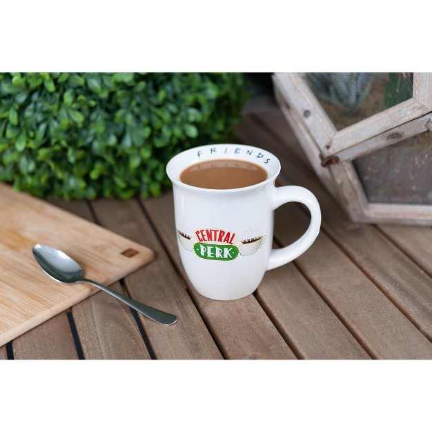 Silver Buffalo Friends Central Perk Flared Rim Collectible Ceramic Coffee Mug Holds 16 Ounces