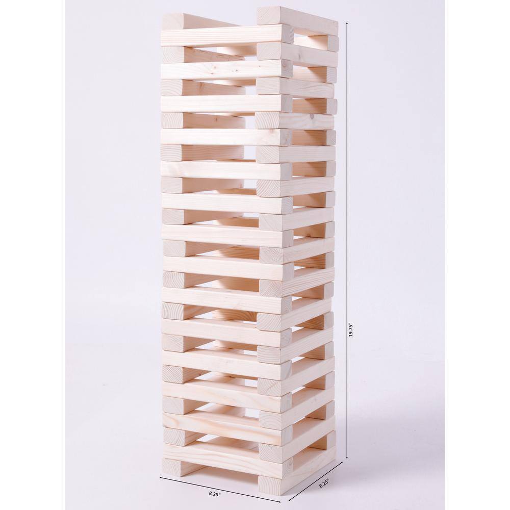 PLAYBERG 60 Block Giant Hardwood Tower Stacking Game QI003464