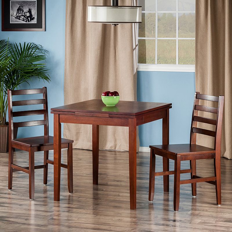 Winsome Pulman Extension Table and Chair 3-piece Set