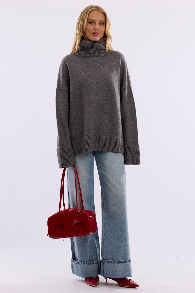 Denim Cuffed Jeans Mid Rise