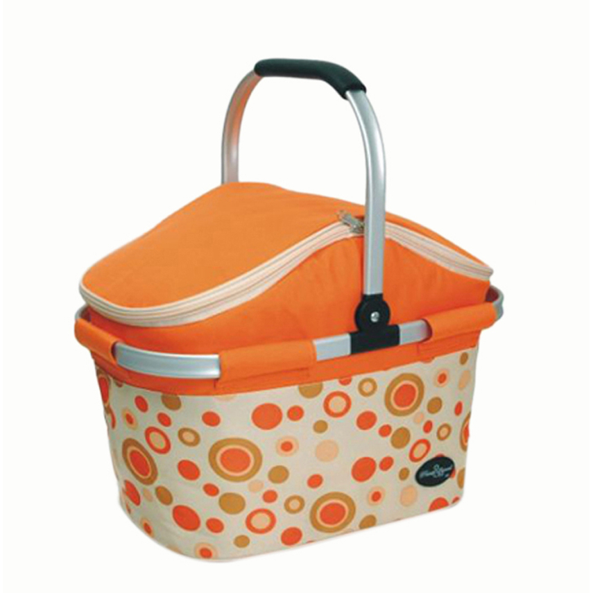 Aluminum framed picnic cooler basket (Empty) - PB9-1004-Orange