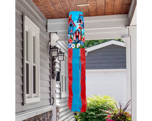 Briarwood Lane Summer 4th Of July American Birdhouses Summer Windsock Wind Twister 40x6