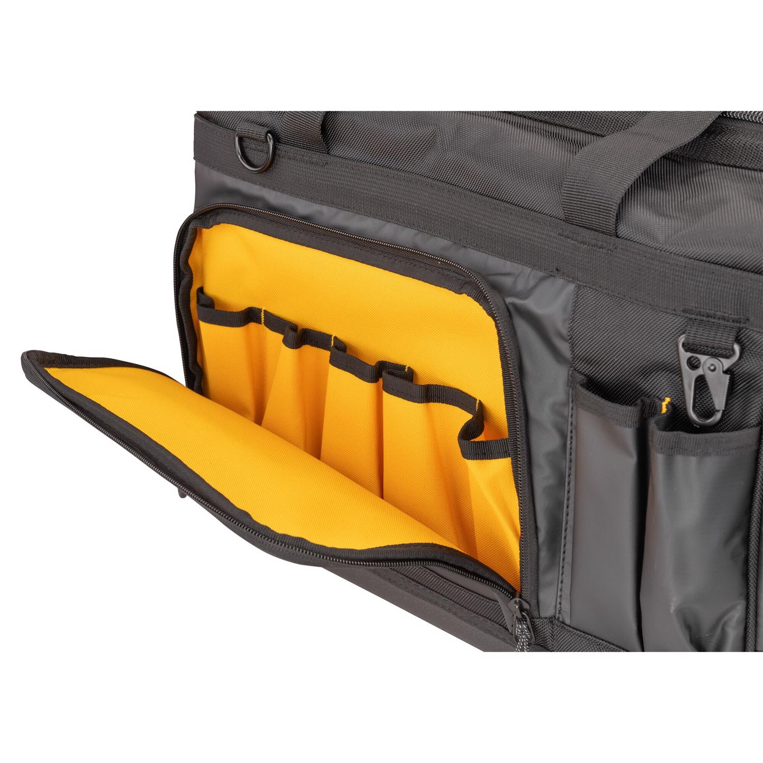 DW Ballistic Nylon All-Purpose Tool Bag 33 pocket Black/Yellow 1 pc