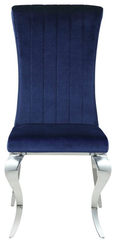 Coaster Carone Upholstered Velvet Dining Chairs in Blue   Contemporary   Dining Chairs   by Homesquare  Houzz