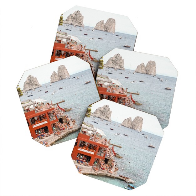 Henrike Schenk Travel Photography Capri Island Summer Coaster Set Deny Designs