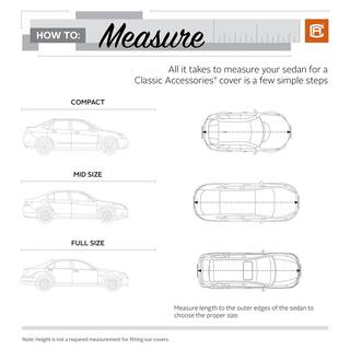 Classic Accessories Over Drive 183 in. L x 59 in. W x 51 in. H PolyPRO3 Hatchback Car Cover in Grey 10-120-321001-RT