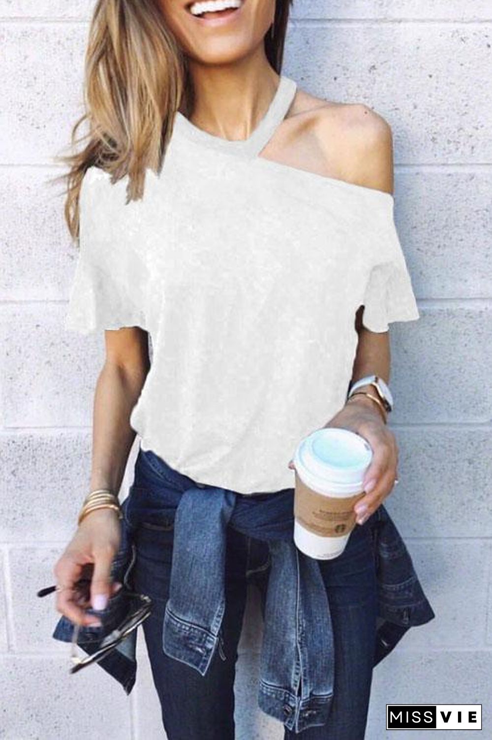 Chic One Shoulder T-shirt