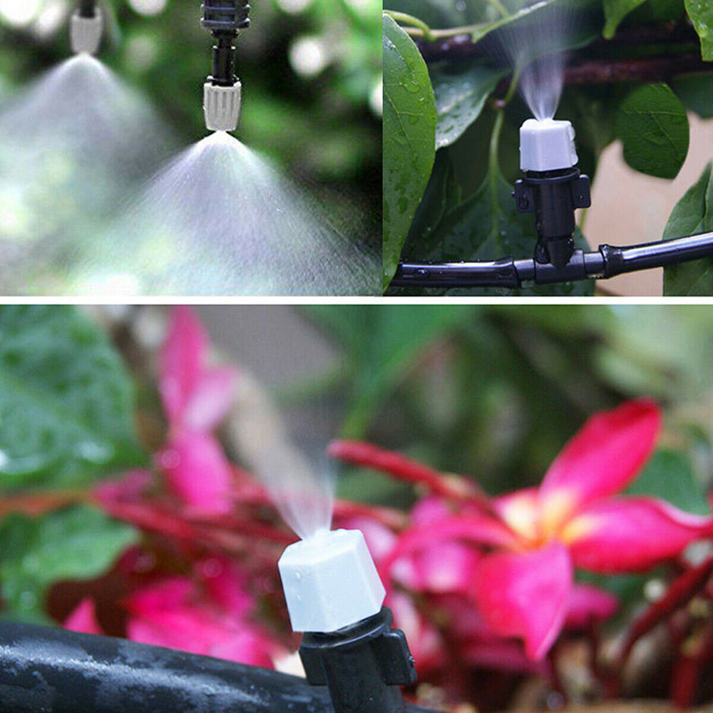 Garden Patio Water Mister Air Misting Cooling Micro Irrigation System Sprinkler 5Mand10 dripper-heads