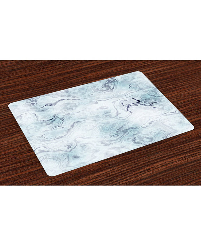 Ambesonne Marble Place Mats Set of 4