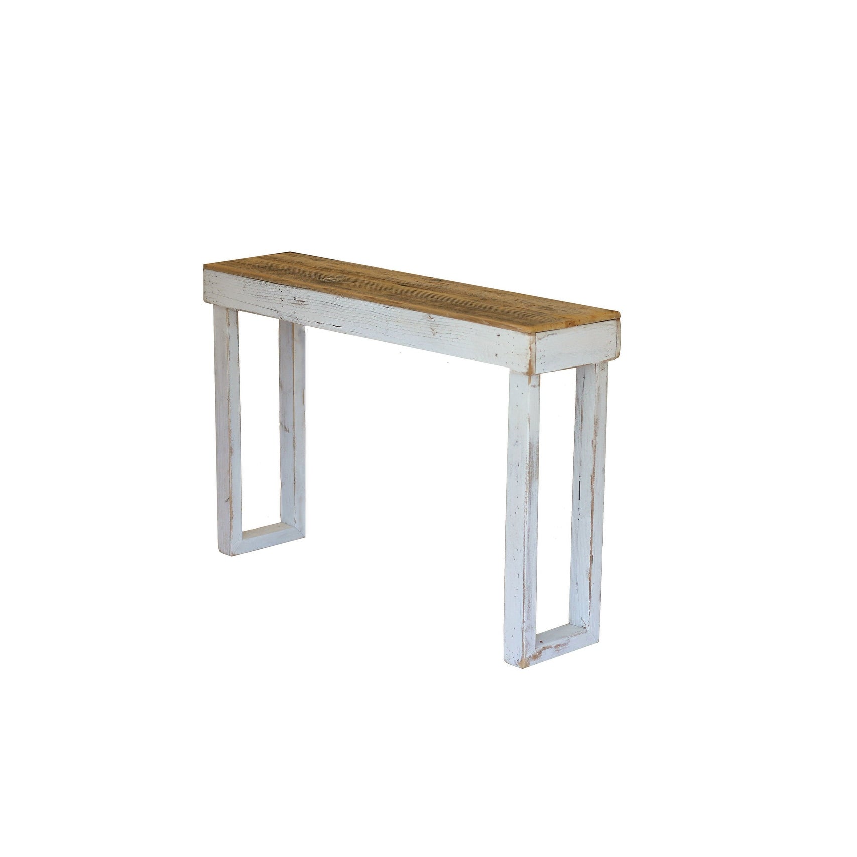 White Combo U-Leg Console Table